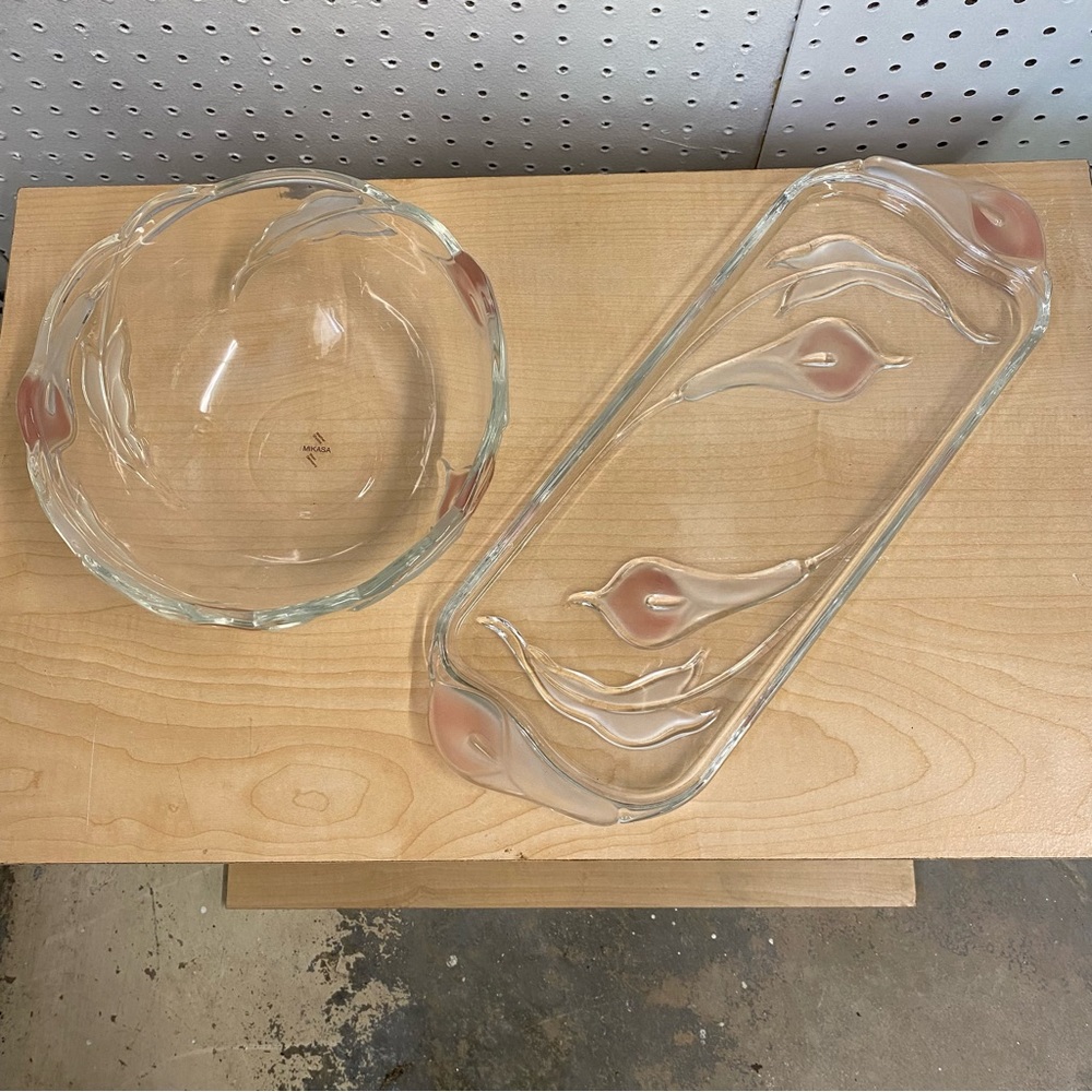 Mikasa 2pc. Rose Set Bowl and Tray